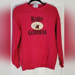 90s Vintage Barn Goddess Crewneck Sweatshirt Unisex